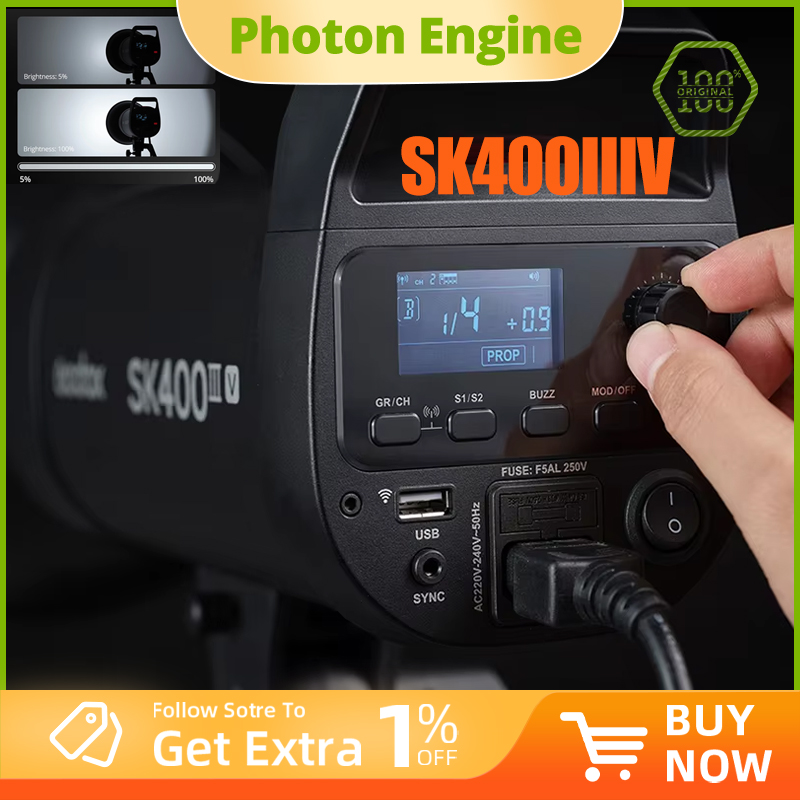 Studio Flash 400W Bowens Mount - แฟลช Godox SK400IIIV กำลังไฟ 400 วัตต์