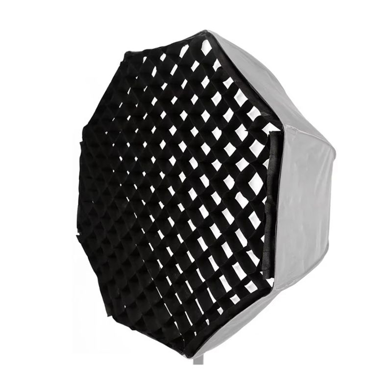 Softbox 120Cm Octagon - กริดซอฟต์บ็อกซ์ทรงแปดเหลี่ยมขนาด 120 ซม. สำหรับไฟแฟลชในสตูดิโอถ่ายภาพ ร่มซอฟต์บ็อกซ์ทรงสี่เหลี่ยม