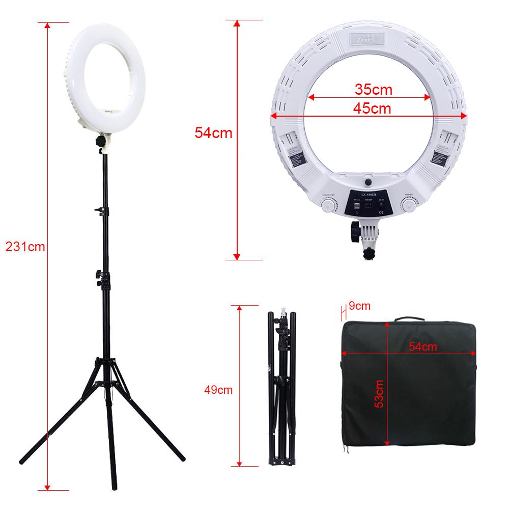 Ring Light 18 Inch Studio - Selfie Ring Light โคมไฟขาตั้งกล้อง18นิ้ว Yidoblo LX-480SII