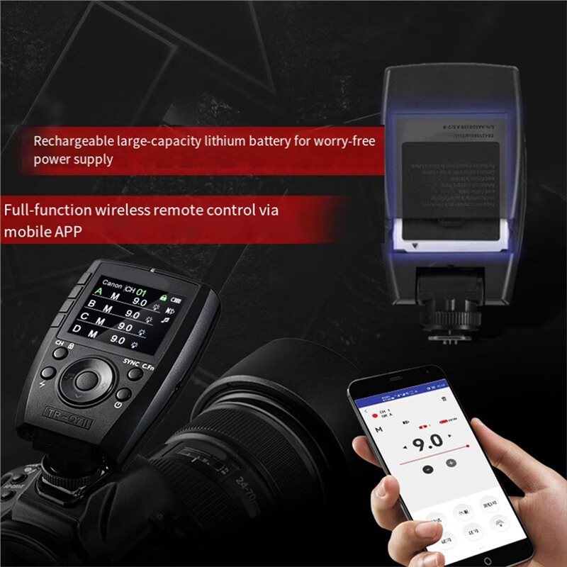 Wireless Flash Trigger 2.4G - SQPP-TR-Q7II ตัวควบคุมระยะไกลแบบไร้สาย 2.4G สำหรับแฟลช TTL ใช้ได้กับกล้อง