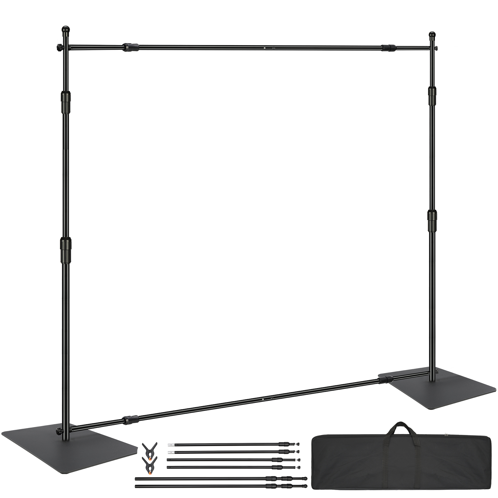 Photography Backdrop Stand Kit - ชุดอุปกรณ์ฉากหลังแบบท่อและผ้าขนาด 10 ฟุต x 10 ฟุต