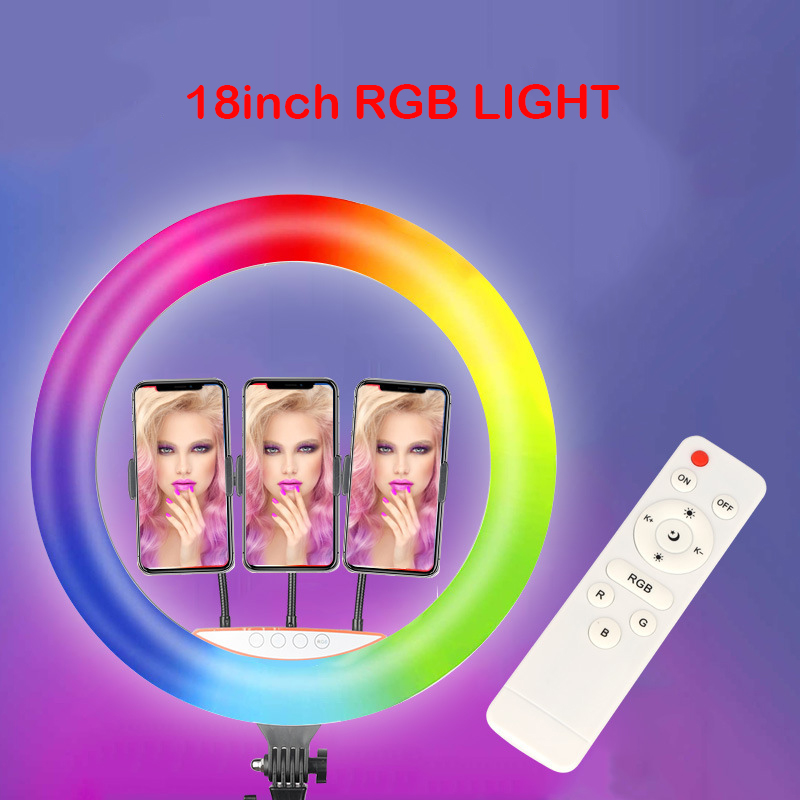 Ring Light 18 Inch Studio - ไฟวงแหวน RGB ขนาด 18 นิ้ว ชาร์จผ่าน
