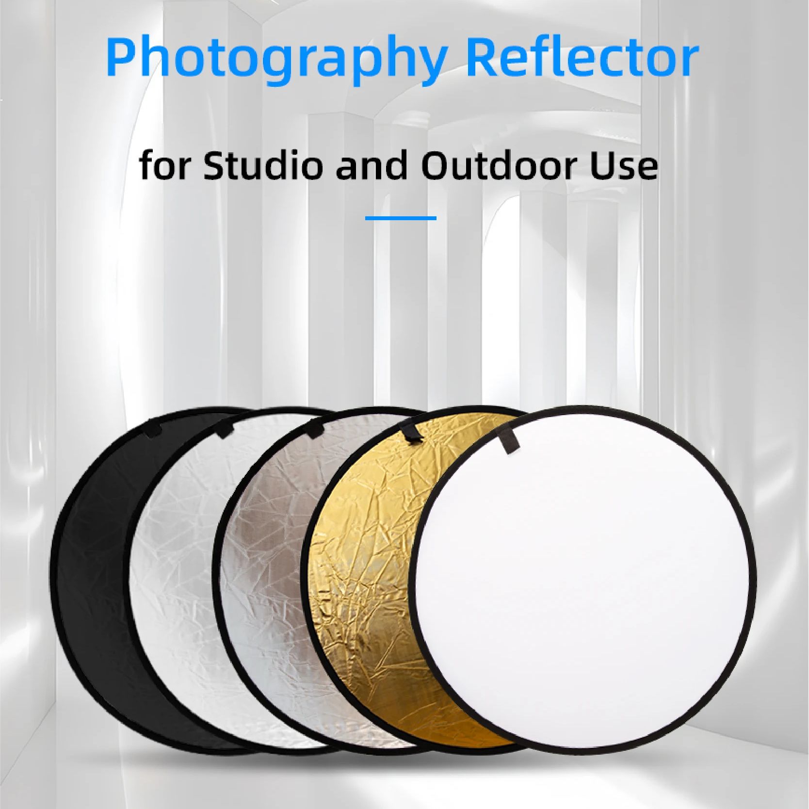 Reflector 5 In 1 110Cm - RF01 5in1 พับรอบการถ่ายภาพ Reflector สตูดิโอถ่ายภาพกลางแจ้ง Light