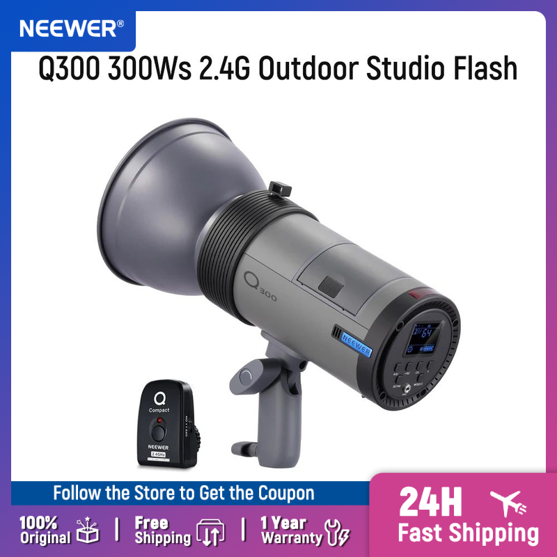 Wireless Flash Trigger 2.4G - ไฟแฟลชสตูดิโอ NEEWER Q300 300Ws 2.4G สำหรับใช้งานนอกสถานที่