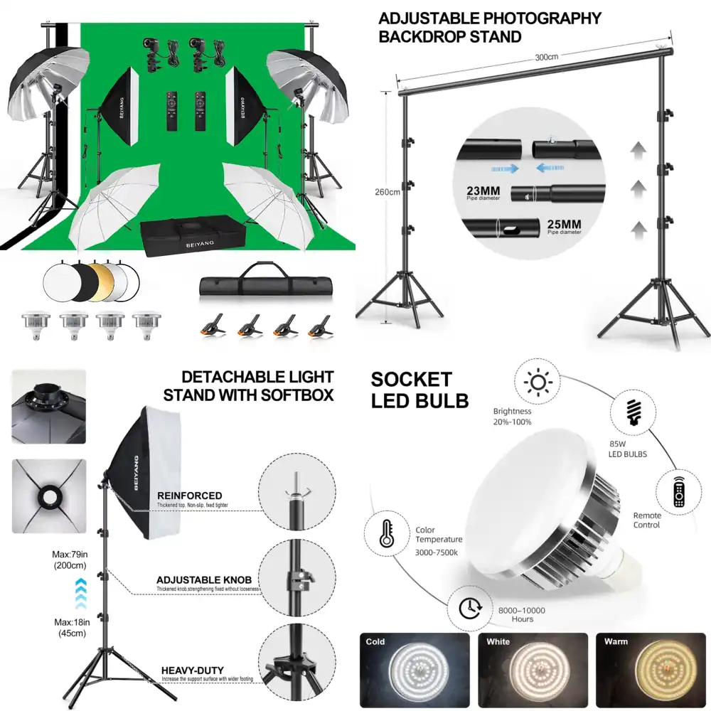 ชุดขาตั้งฉากหลังถ่ายภาพแบบปรับ - Photography Backdrop Stand Kit บทวิจารณ์และราคา