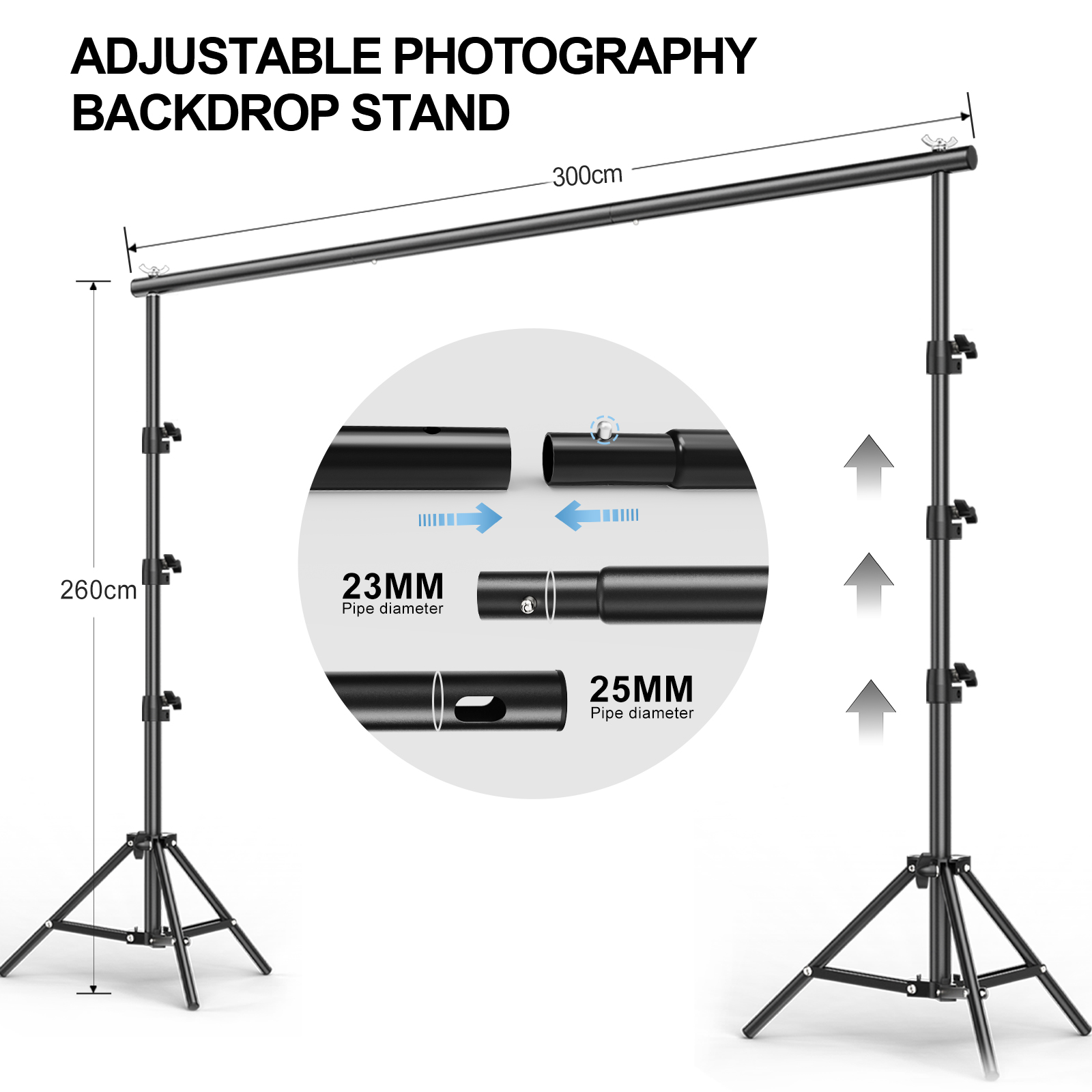 ชุดขาตั้งฉากหลังถ่ายภาพแบบปรับ - Photography Backdrop Stand Kit บทวิจารณ์และราคา