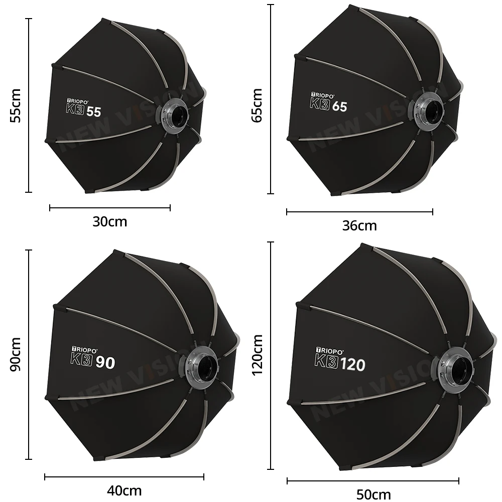 ซอฟต์บ็อกซ์ TRIOPO K3 ซีรีส์ ข - Softbox 120Cm Octagon บทวิจารณ์และราคา