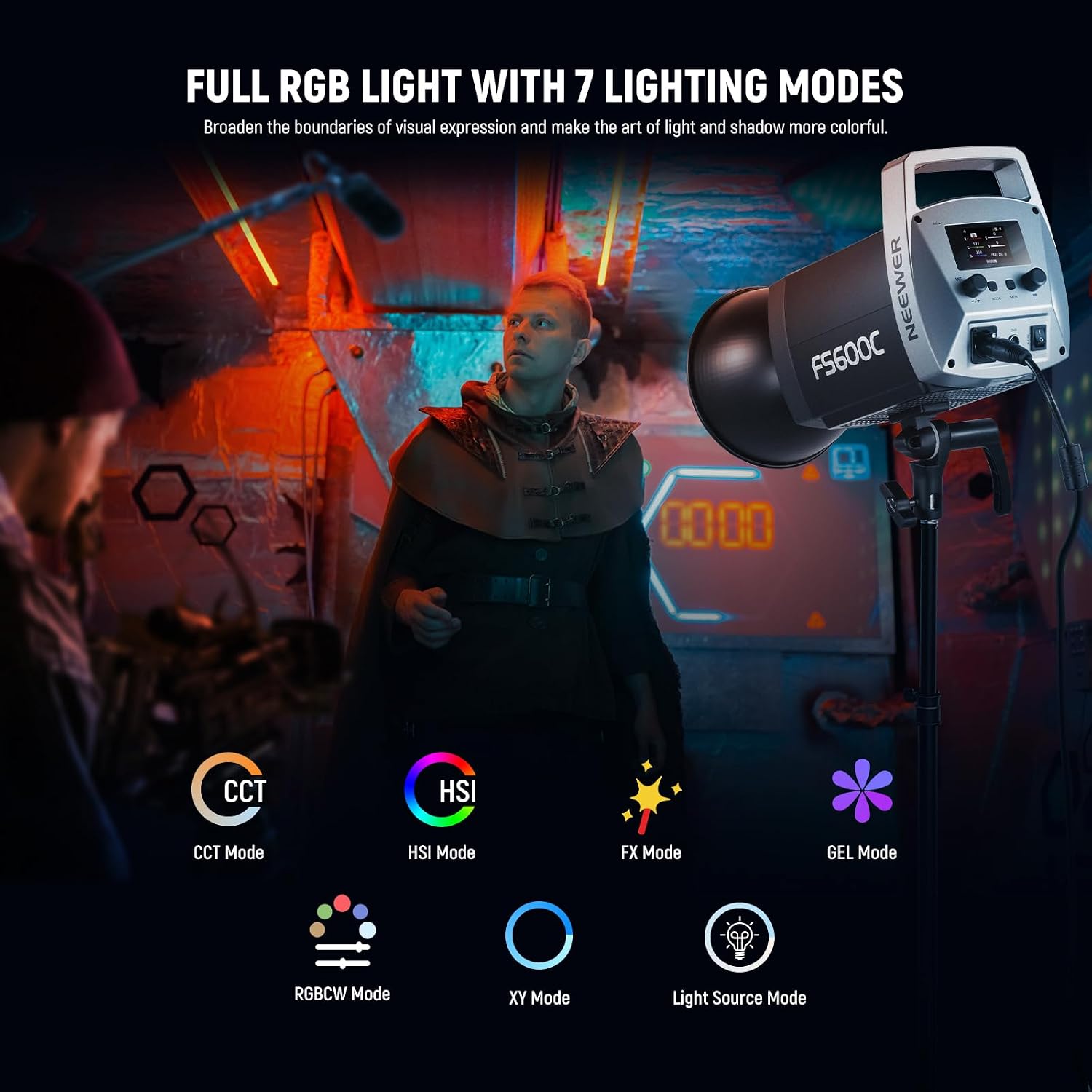 NEEWER FS600C ไฟวิดีโอ LED RGB - Studio Strobe Light 600W บทวิจารณ์และราคา