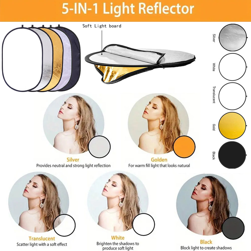 ERIKOLE 5-in-1 การถ่ายภาพ Refl - Reflector 5 In 1 110Cm บทวิจารณ์และราคา