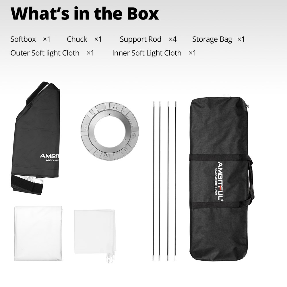 ซอฟต์บ็อกซ์ขนาดใหญ่ AMBITFUL 1 - Softbox 120Cm Octagon บทวิจารณ์และราคา