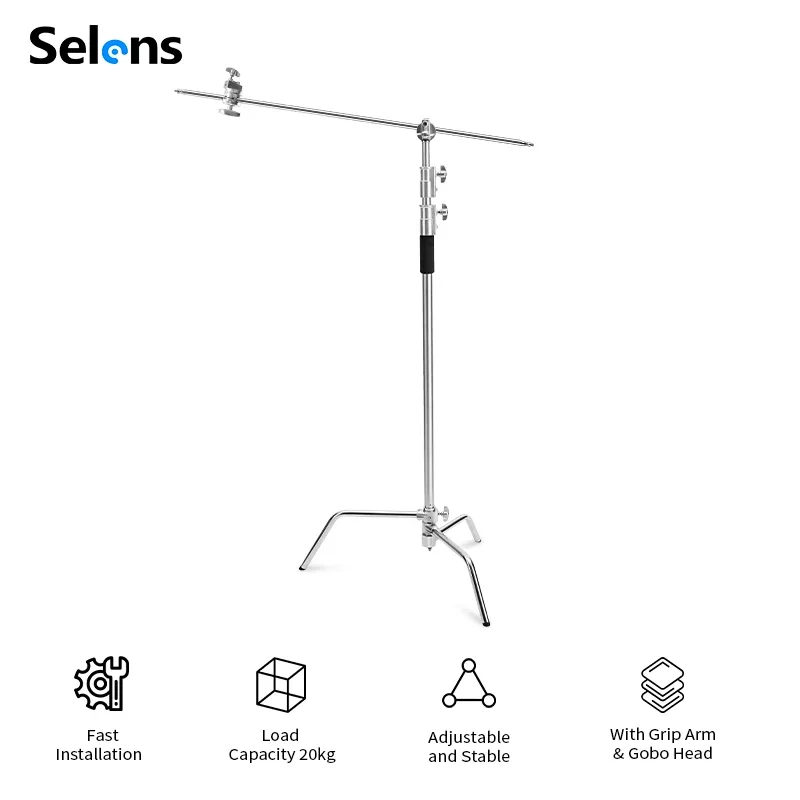 ขาตั้งไฟสตูดิโอ Selens C Stand - Studio Light Stand 3M Heavy Duty บทวิจารณ์และราคา