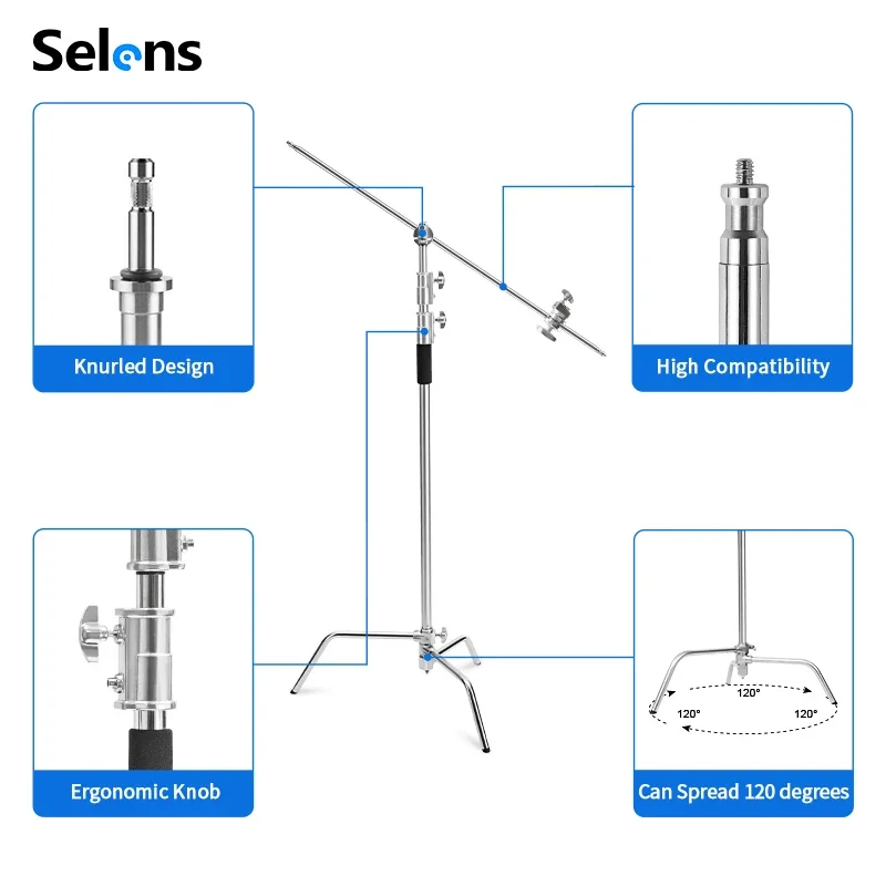 ขาตั้งไฟสตูดิโอ Selens C Stand - Studio Light Stand 3M Heavy Duty บทวิจารณ์และราคา