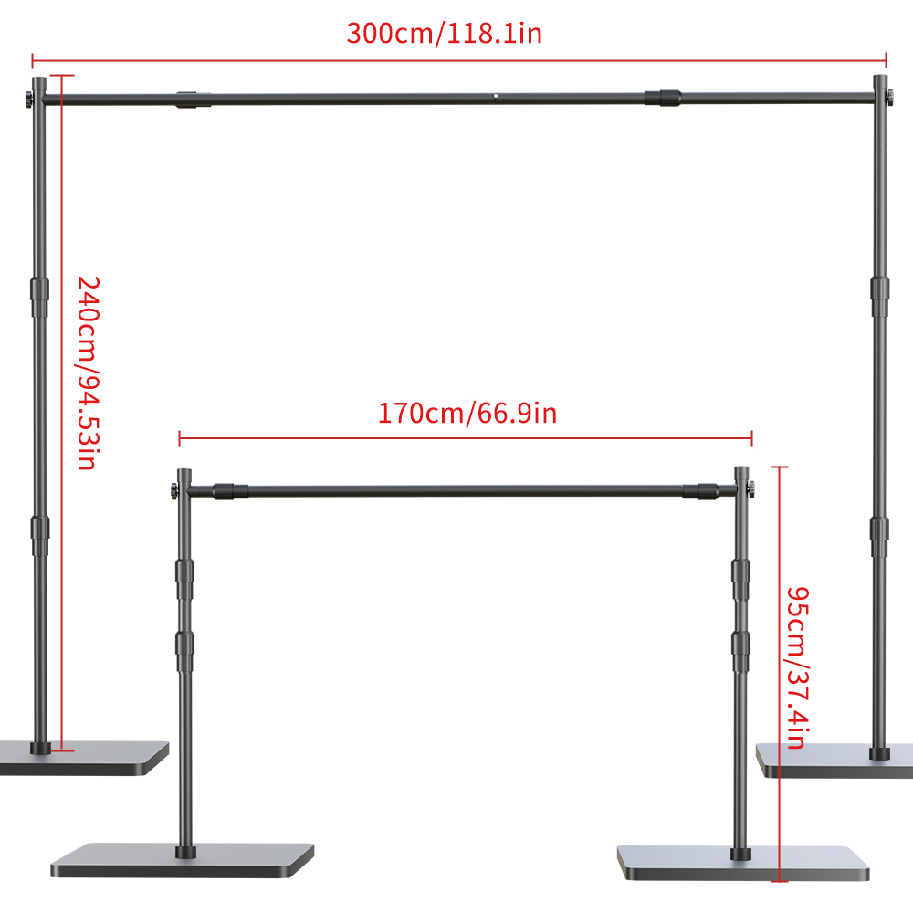 ขาตั้งฉากหลังแบบติดผนัง แข็งแร - Photography Backdrop Stand Kit บทวิจารณ์และราคา