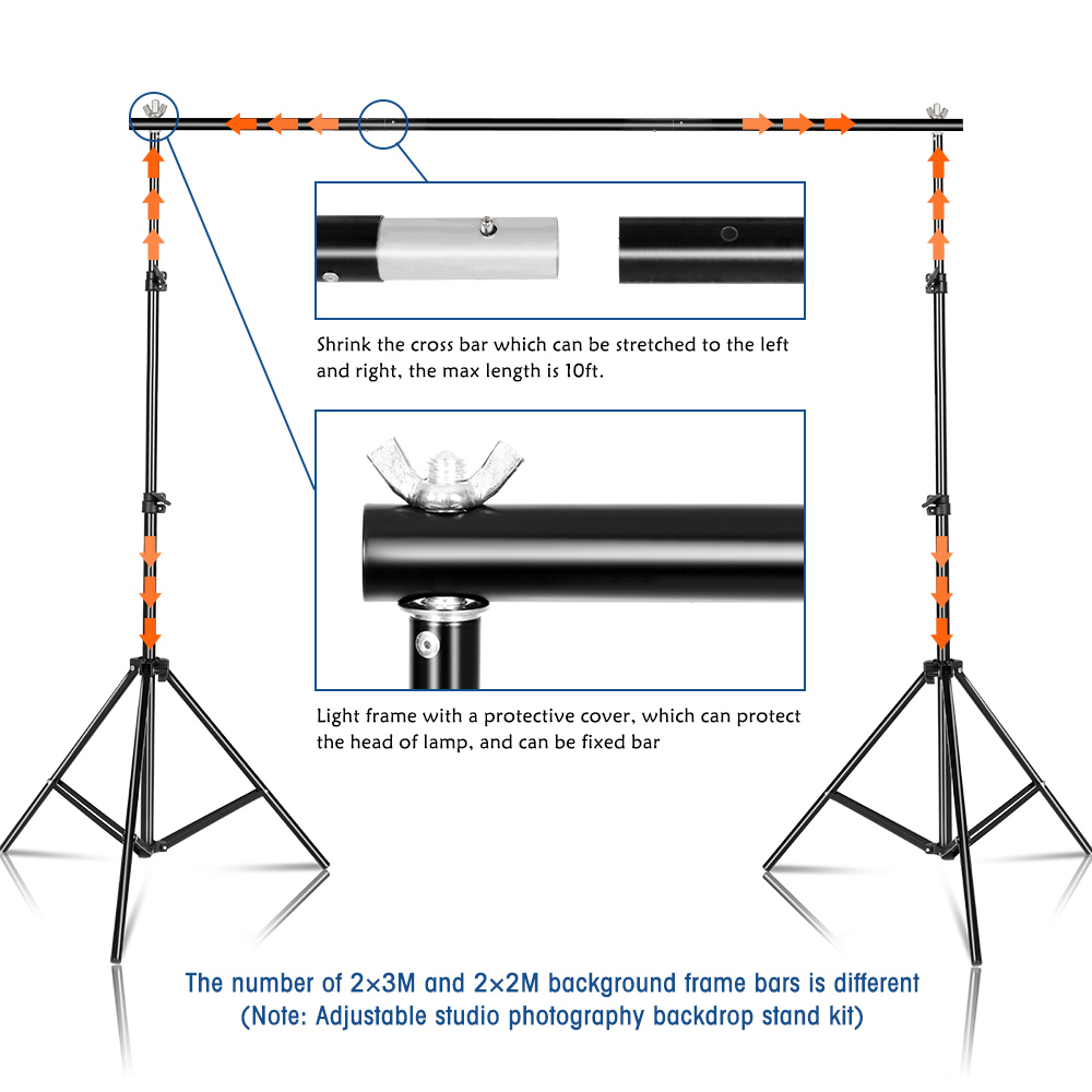 ขาตั้งฉากถ่ายภาพพร้อมฉากหลังปร - Photography Backdrop Stand Kit บทวิจารณ์และราคา