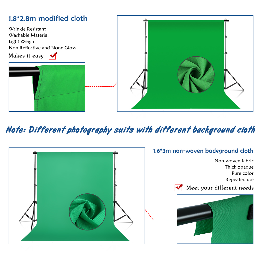 ขาตั้งฉากถ่ายภาพพร้อมฉากหลังปร - Photography Backdrop Stand Kit บทวิจารณ์และราคา