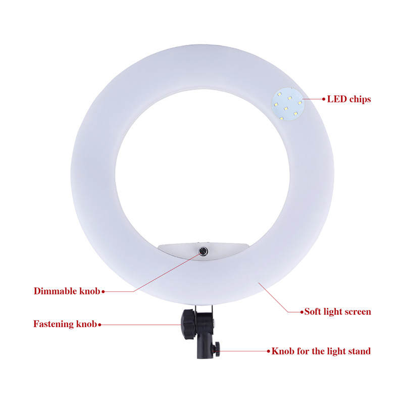 ไฟวงแหวน LED 18นิ้วพร้อมขาตั้ง - Ring Light 18 Inch Studio บทวิจารณ์และราคา