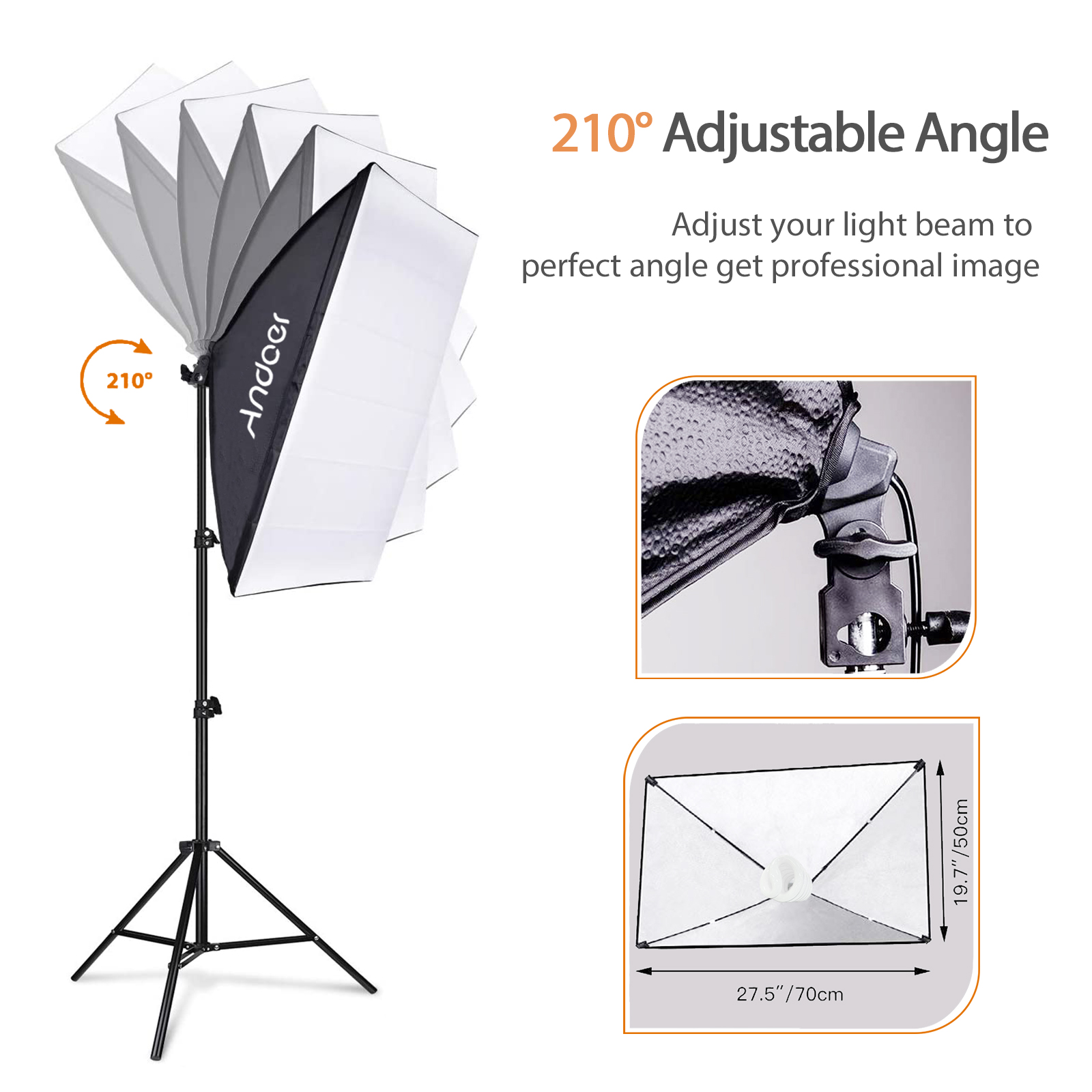 Andoer ชุดไฟสตูดิโอถ่ายภาพ85W, - Photography Backdrop Stand Kit บทวิจารณ์และราคา