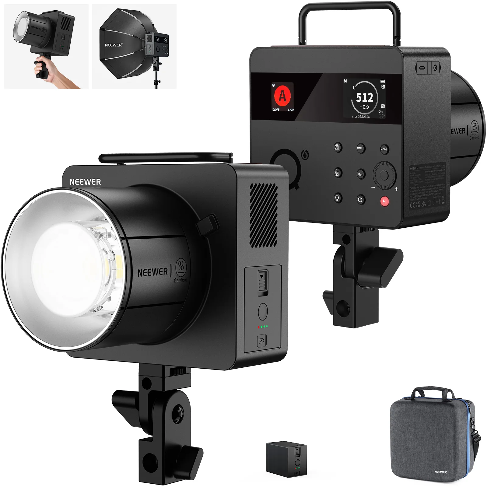NEEWER Q6 600Ws 2.4G TTL HSS แ - Studio Strobe Hss Ttl บทวิจารณ์และราคา