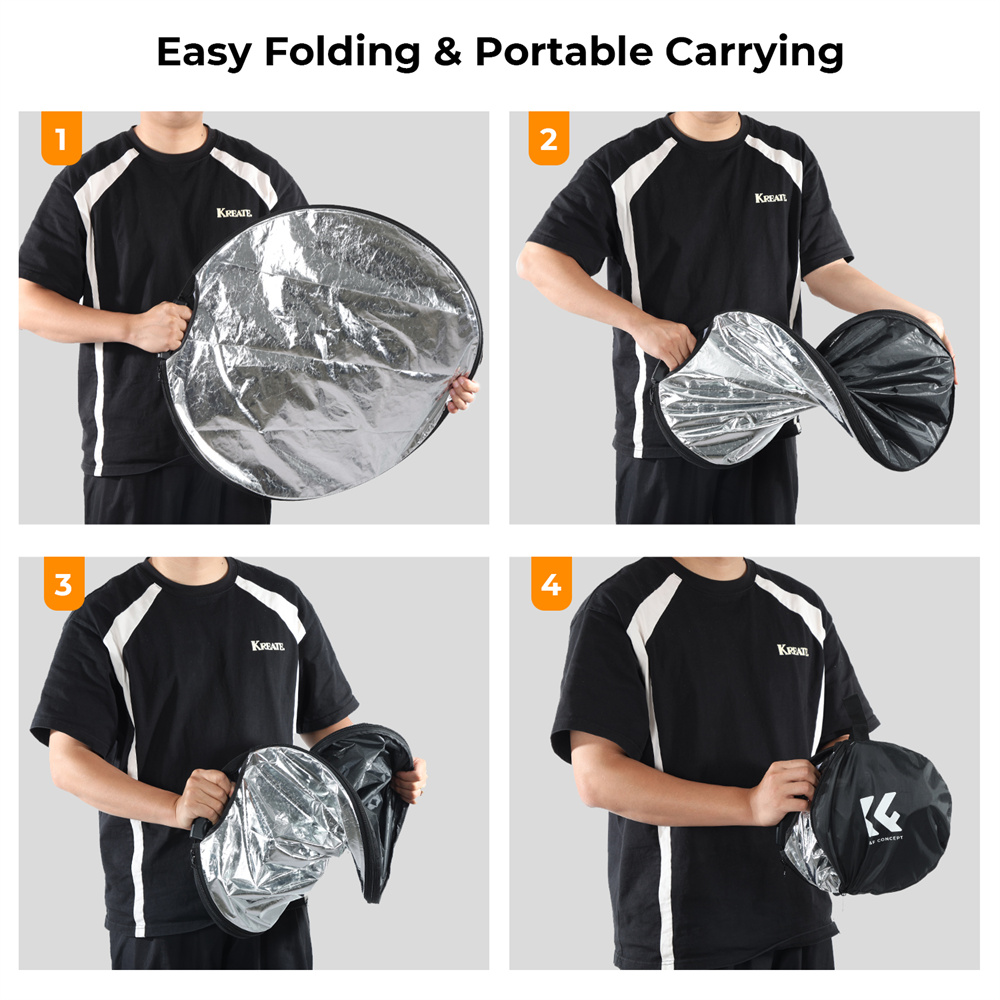 แผ่นสะท้อนแสง K&F CONCEPT 5-in - Reflector 5 In 1 110Cm บทวิจารณ์และราคา
