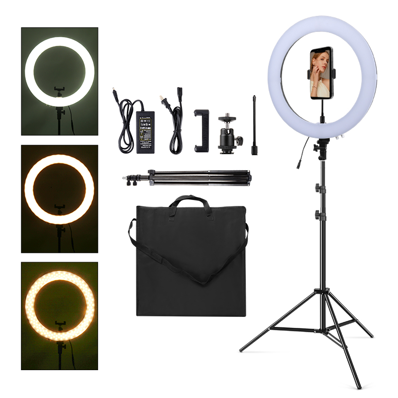 18 นิ้วแหวนแสงขาตั้งกล้อง 200  - Ring Light 18 Inch Studio บทวิจารณ์และราคา