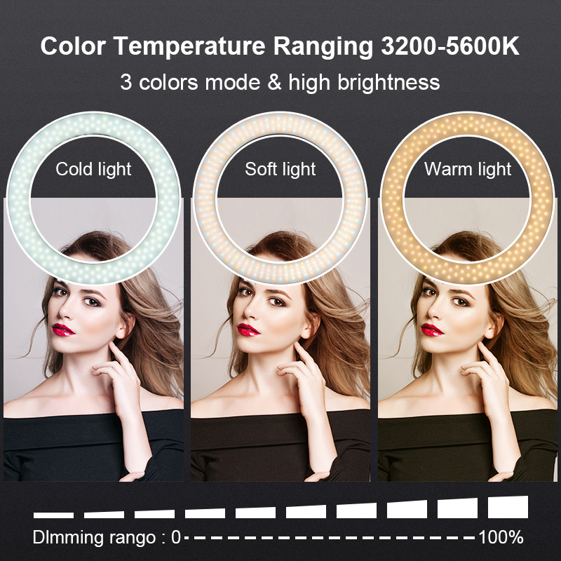 18 นิ้วแหวนแสงขาตั้งกล้อง 200  - Ring Light 18 Inch Studio บทวิจารณ์และราคา