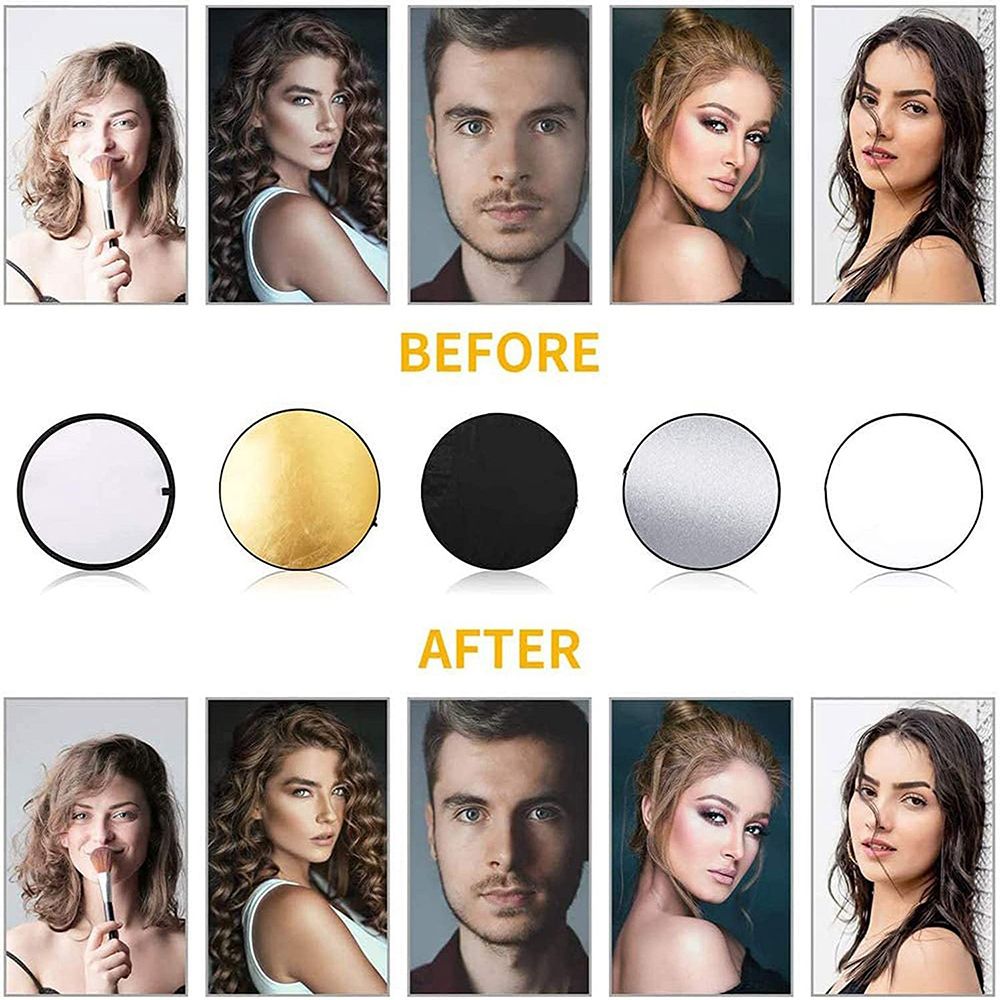แผ่นสะท้อนแสงแบบพับได้ 5 in 1  - Reflector 5 In 1 110Cm บทวิจารณ์และราคา
