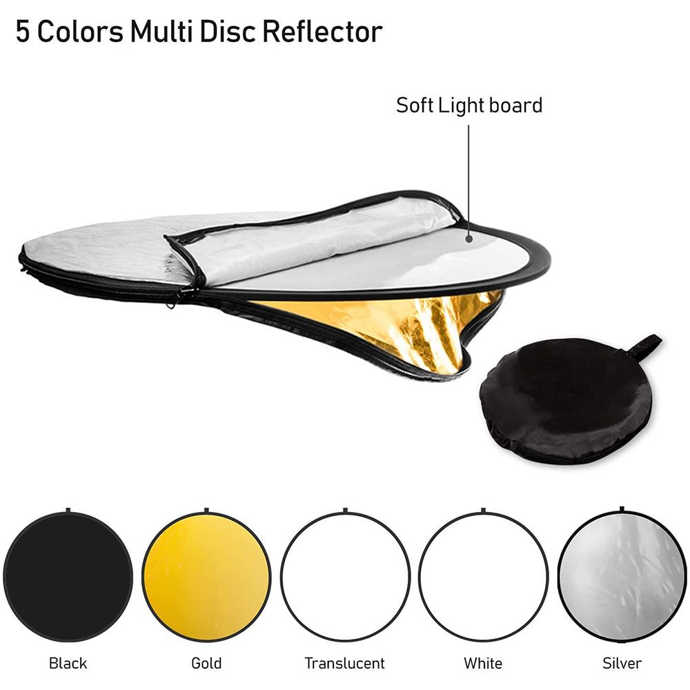 แผ่นสะท้อนแสงแบบพับได้ 5 in 1  - Reflector 5 In 1 110Cm บทวิจารณ์และราคา