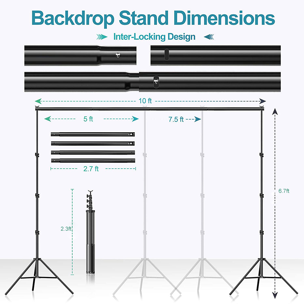 ชุดอุปกรณ์สตูดิโอถ่ายภาพราคาปร - Photography Backdrop Stand Kit บทวิจารณ์และราคา