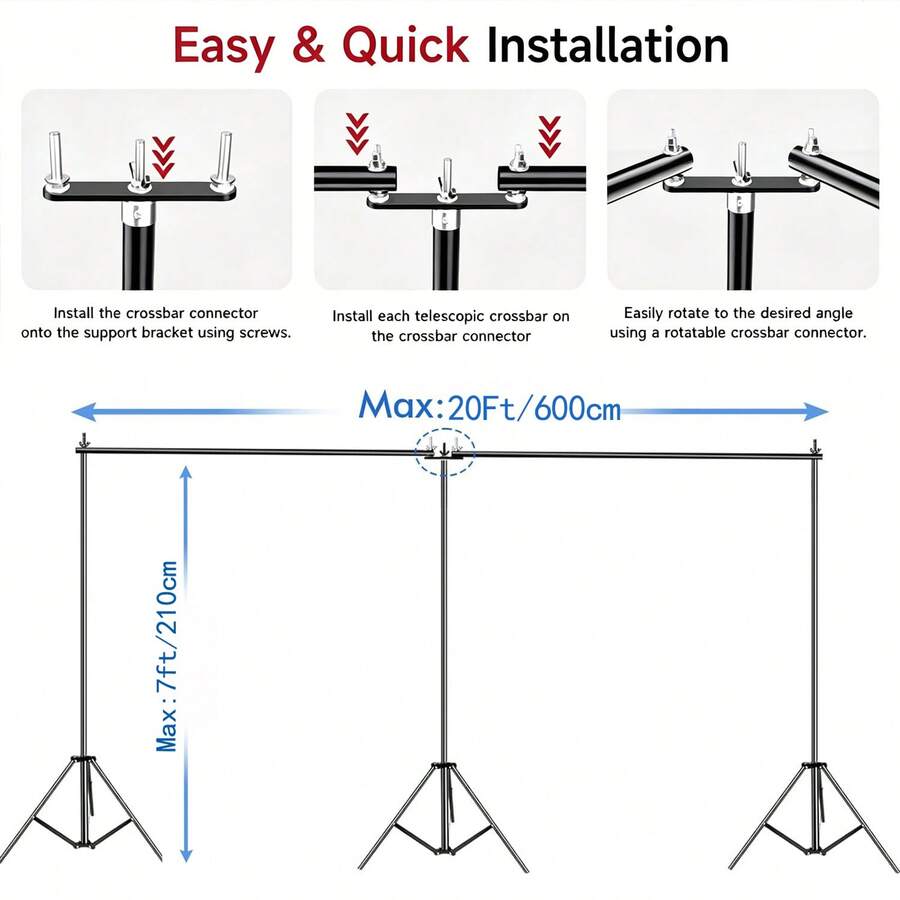 ขาตั้งฉากหลังขนาด 20x7 ฟุต ขาต - Photography Backdrop Stand Kit บทวิจารณ์และราคา