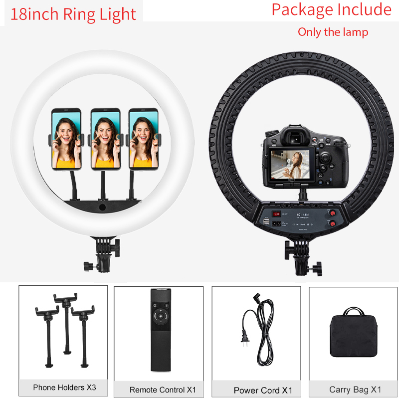 18 นิ้วแหวนแสงขาตั้งขาตั้งกล้อ - Ring Light 18 Inch Studio บทวิจารณ์และราคา