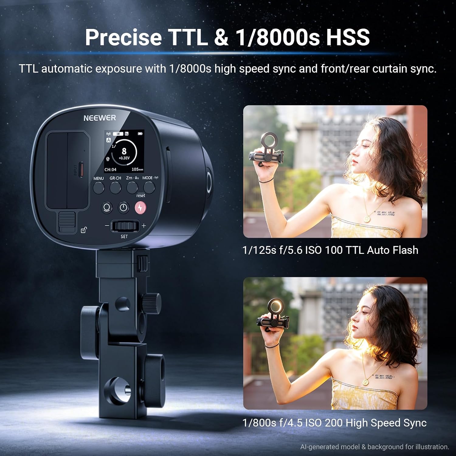 NEEWER Q120 120Ws 2.4G TTL แฟล - Studio Strobe Hss Ttl บทวิจารณ์และราคา