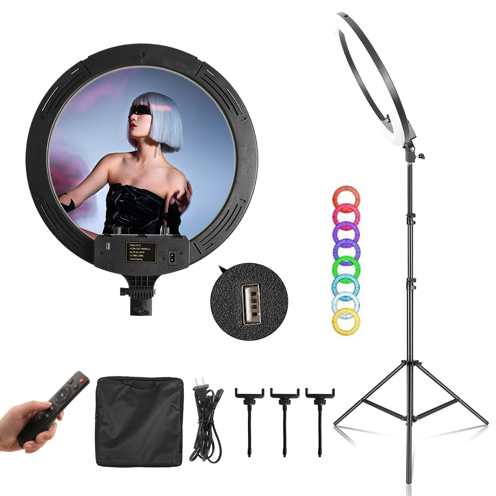 18 นิ้ว RGB แหวนแสงการถ่ายภาพห - Ring Light 18 Inch Studio บทวิจารณ์และราคา