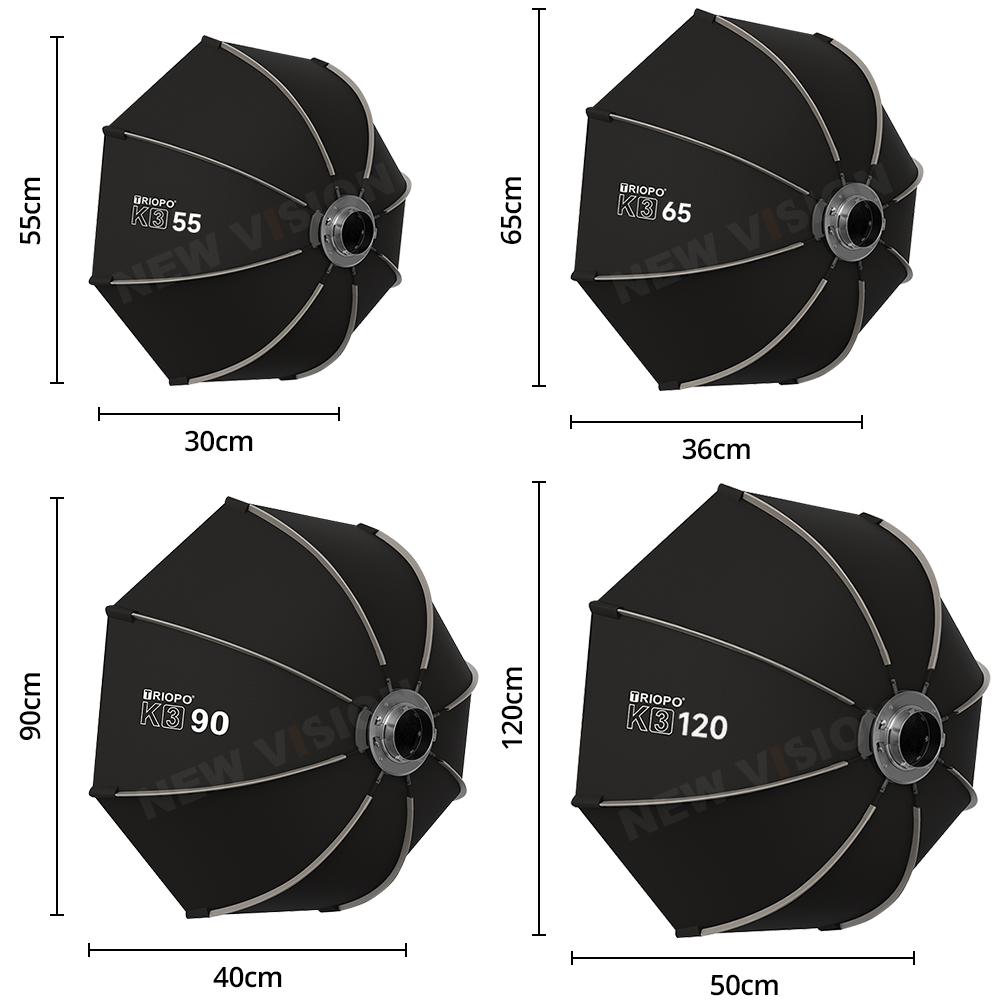 TRIOPO K3 Series 55 ซม.65 ซม.9 - Softbox 120Cm Octagon บทวิจารณ์และราคา