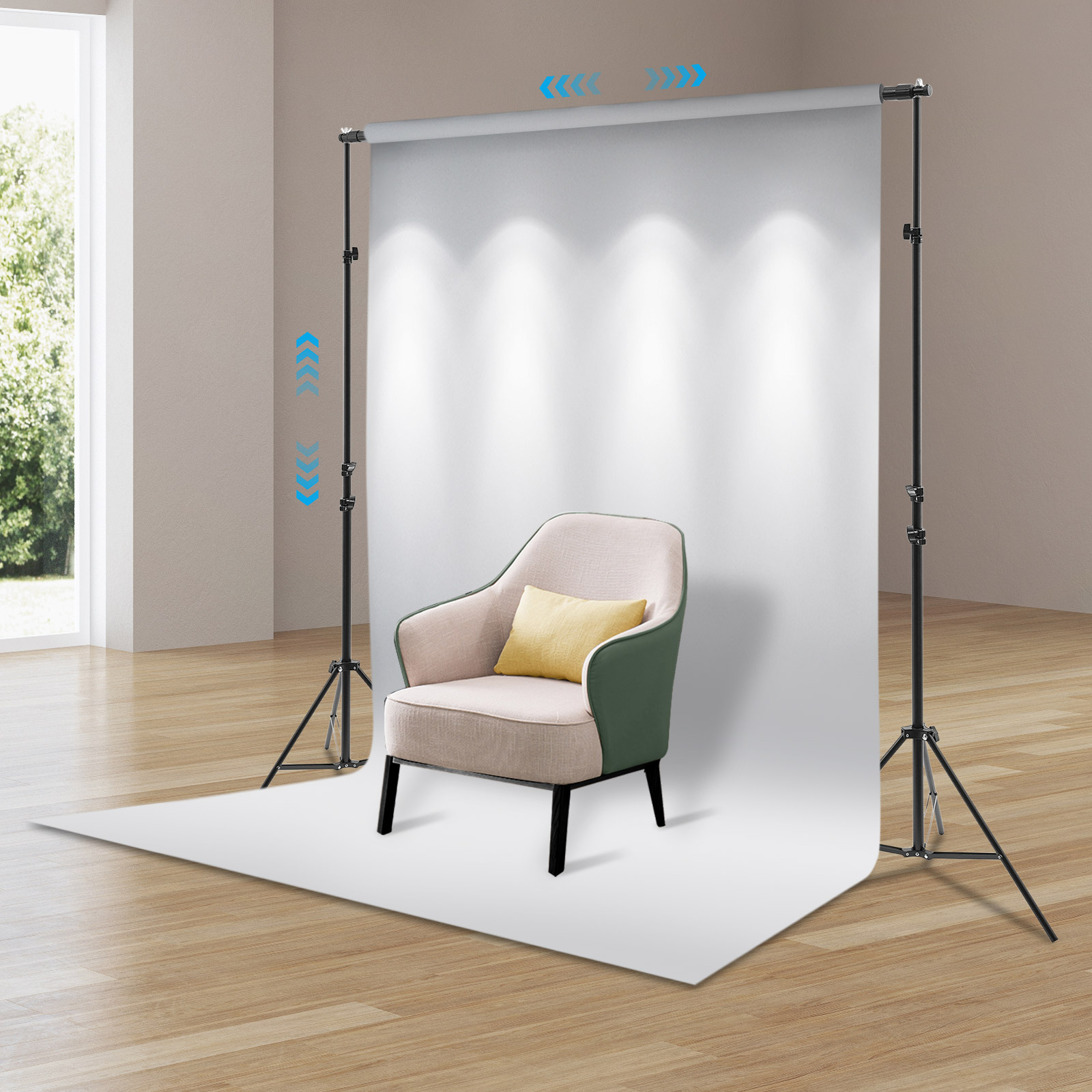 ชุดขาตั้งฉากหลังถ่ายภาพ, ระบบร - Photography Backdrop Stand Kit บทวิจารณ์และราคา