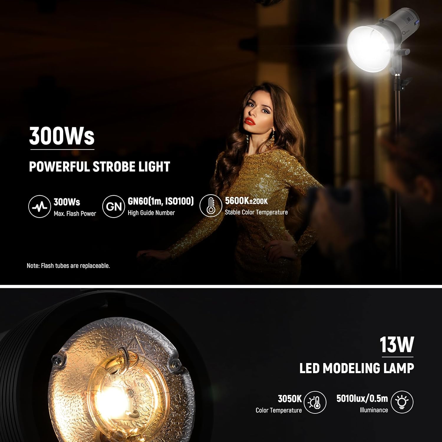ไฟแฟลชสตูดิโอ NEEWER Q300 300W - Wireless Flash Trigger 2.4G บทวิจารณ์และราคา