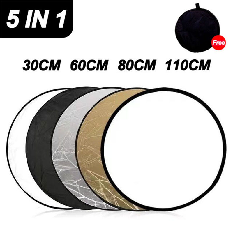 5 in 1 รอบสะท้อนแสงพับการถ่ายภ - Reflector 5 In 1 110Cm บทวิจารณ์และราคา