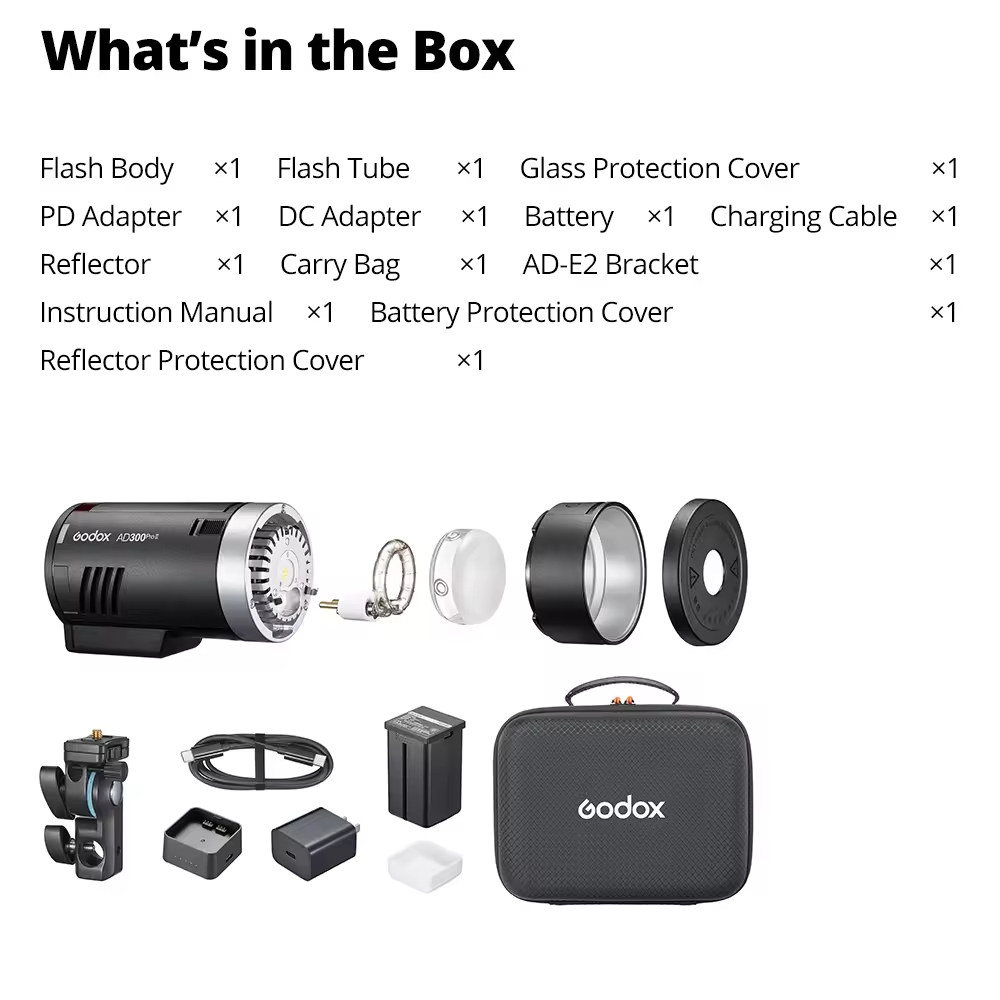 Godox AD300 ProII แฟลชสตูดิโอ  - Studio Strobe Hss Ttl บทวิจารณ์และราคา